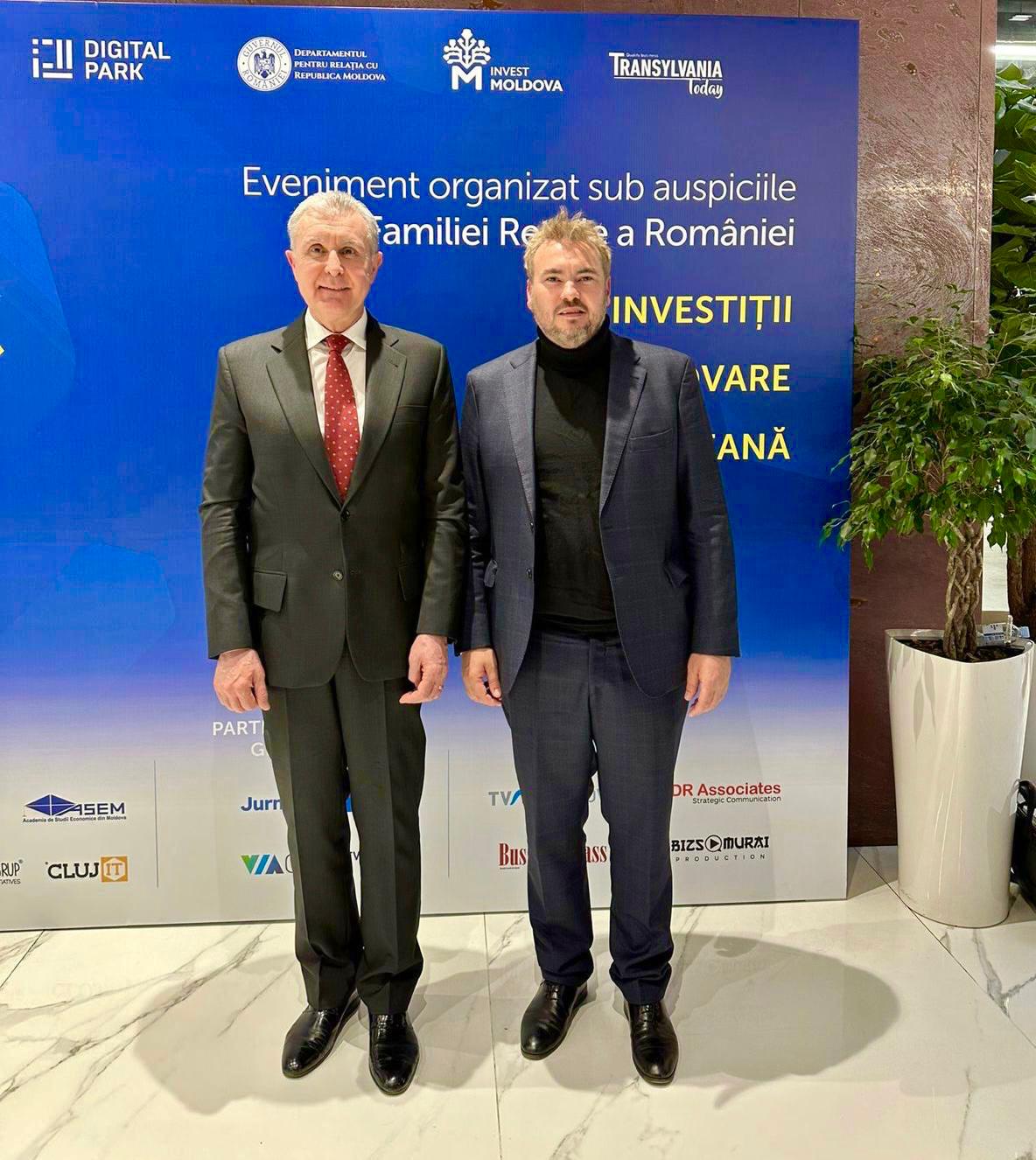  His Highness Prince Radu of Romania with President Arnold Günter Klingeis at the Chișinău Economic Forum